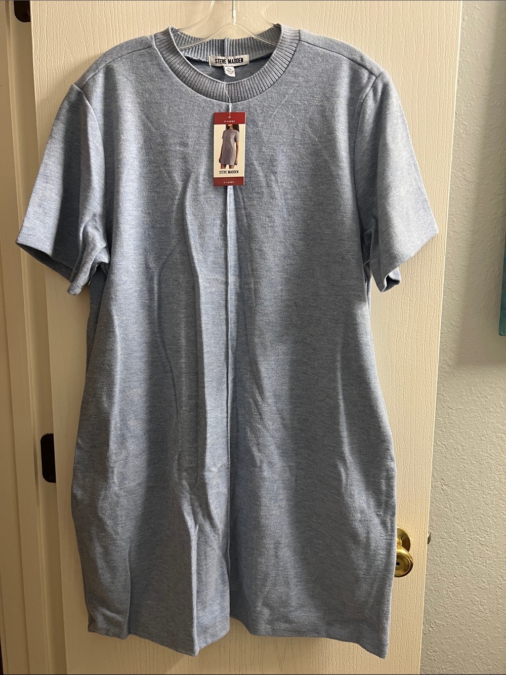 Steve Madden Kids Heather Light Blue Short Sleeve Tunic Tee